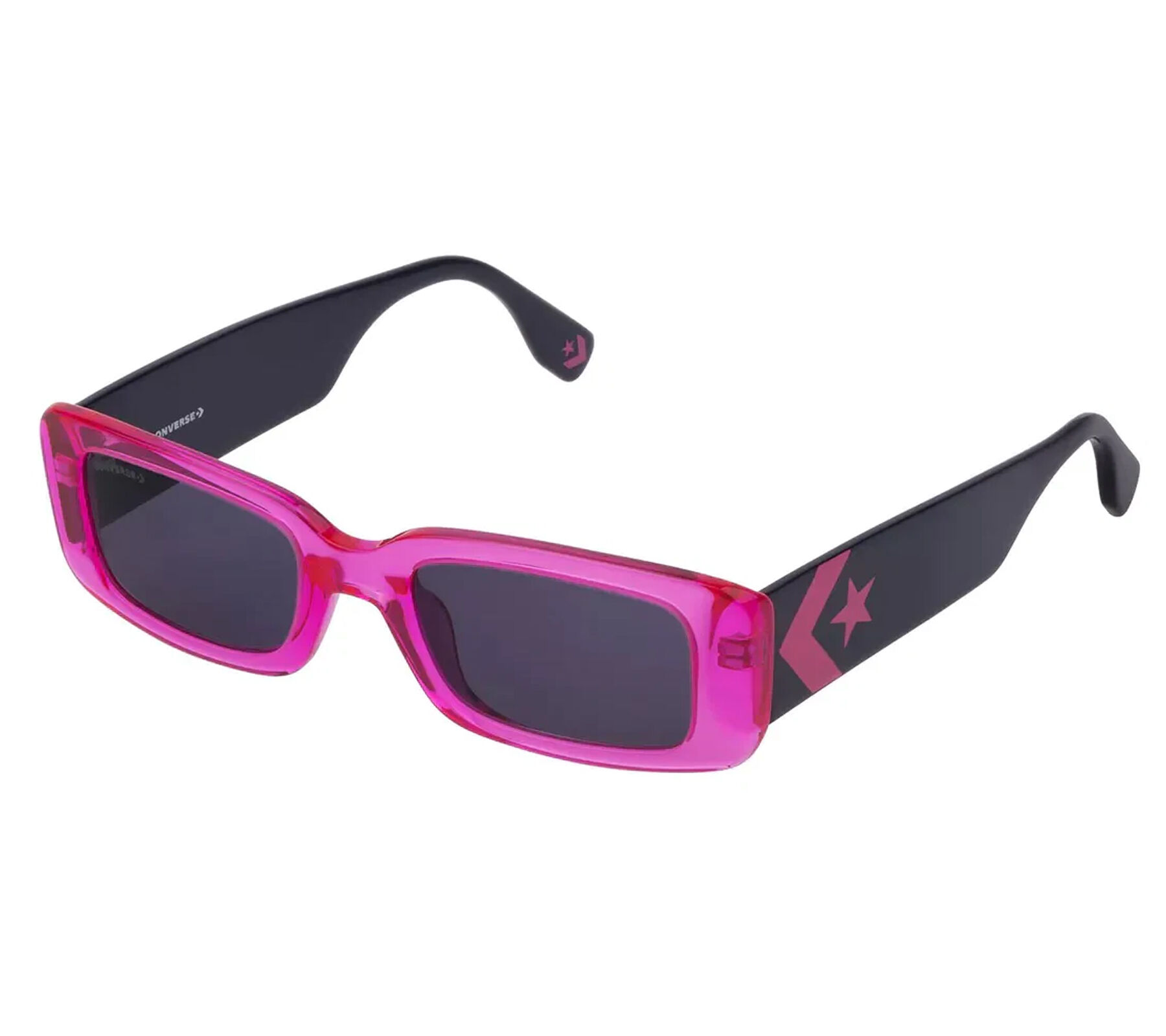 Converse Damen & Herren Sonnenbrille mit UV400-Schutz mit Lichtdurchl&auml;ssigkeit S2 Urlaubs-Brille SCO228 0ATE Schwarz/Pink