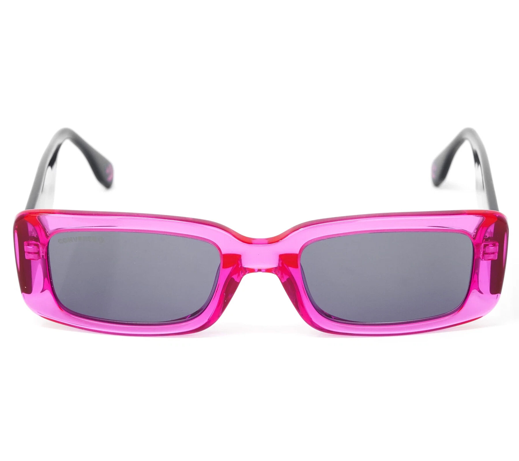 Converse Damen & Herren Sonnenbrille mit UV400-Schutz mit Lichtdurchl&auml;ssigkeit S2 Urlaubs-Brille SCO228 0ATE Schwarz/Pink