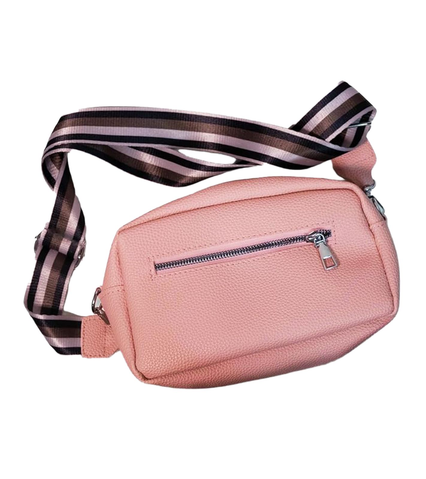 WOWZILLA Damen Handtasche mit praktischen F&auml;chern Umh&auml;ngetasche modische Ausgeh-Tasche Rosa