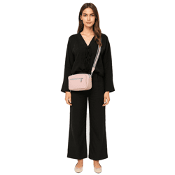 WOWZILLA Damen Handtasche mit praktischen Fächern Umhängetasche modische Ausgeh-Tasche Rosa