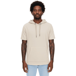 EIGHT2NINE Herren Kapuzen-Pullover kurzärmliger Baumwoll-Hoodie T-Shirt Hoody Sommer-Hoody H10014L22462AEN 20200 Beige