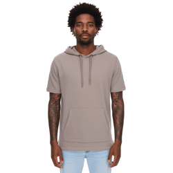 EIGHT2NINE Herren Kapuzen-Pullover kurzärmliger Baumwoll-Hoodie T-Shirt Hoody Sommer-Hoody H10014L22462AEN 21300 Hellbraun