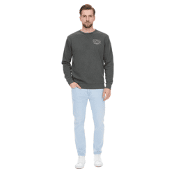 SKY REBEL Men's Crew-Neck Cotton Sweater with Vintage Look H10068C21372A 12400 Green