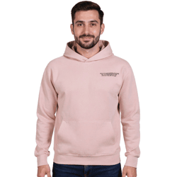 SUBLEVEL Men's Hooded Sweatshirt, Cotton Hoodie with Side Pockets, Sweater H10014T21326A1 13300 Pink