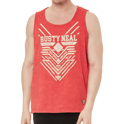 Herren Tank-Top im Vintage-Design ärmelloses Shirt mit Urban-Print Sommer-Top R-15247 Koralle