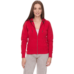 Elevate Arora Damen Sweat-Jacke mit Kapuze 300 g/m2 schlichte Baumwoll-Jacke Pullover 3821225 Rot