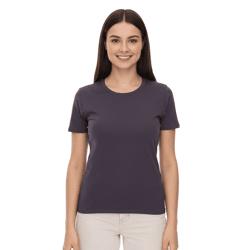 ELEVATE Heros Damen T-Shirt schlichtes Baumwoll-Shirt 150 g/m2 Basic-Shirt Unterzieh-Shirt 3802989 Dunkelgrau