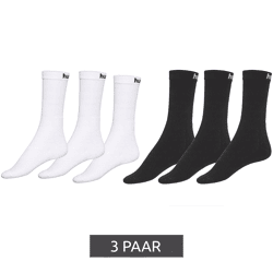 3 Paar hummel Damen & Kinder Basic Sport-Socken mit Marken-Schriftzug Baumwoll-Strümpfe Alltags-Socken 205603 in Weiß oder Schwarz