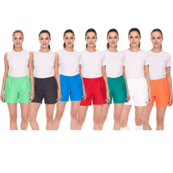 Outfitter OCEAN FABRICS Trainingas-Shorts für Damen nachhaltige Sport-Hose Tahi Match OUT-W-1032-OTW in Grün, Rot, Orange, Weiß, Blau od