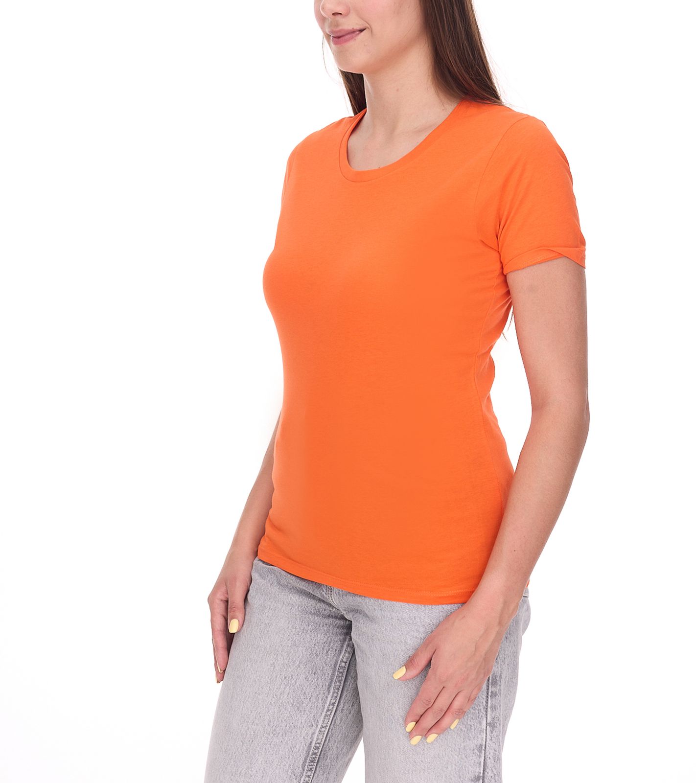 ELEVATE Heros Damen T-Shirt schlichtes Baumwoll-Shirt 150 g/m2 Basic-Shirt Unterzieh-Shirt 3802933 Orange