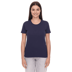 ELEVATE Heros Damen T-Shirt schlichtes Baumwoll-Shirt 150 g/m2 Basic-Shirt Unterzieh-Shirt 3802949 Navy