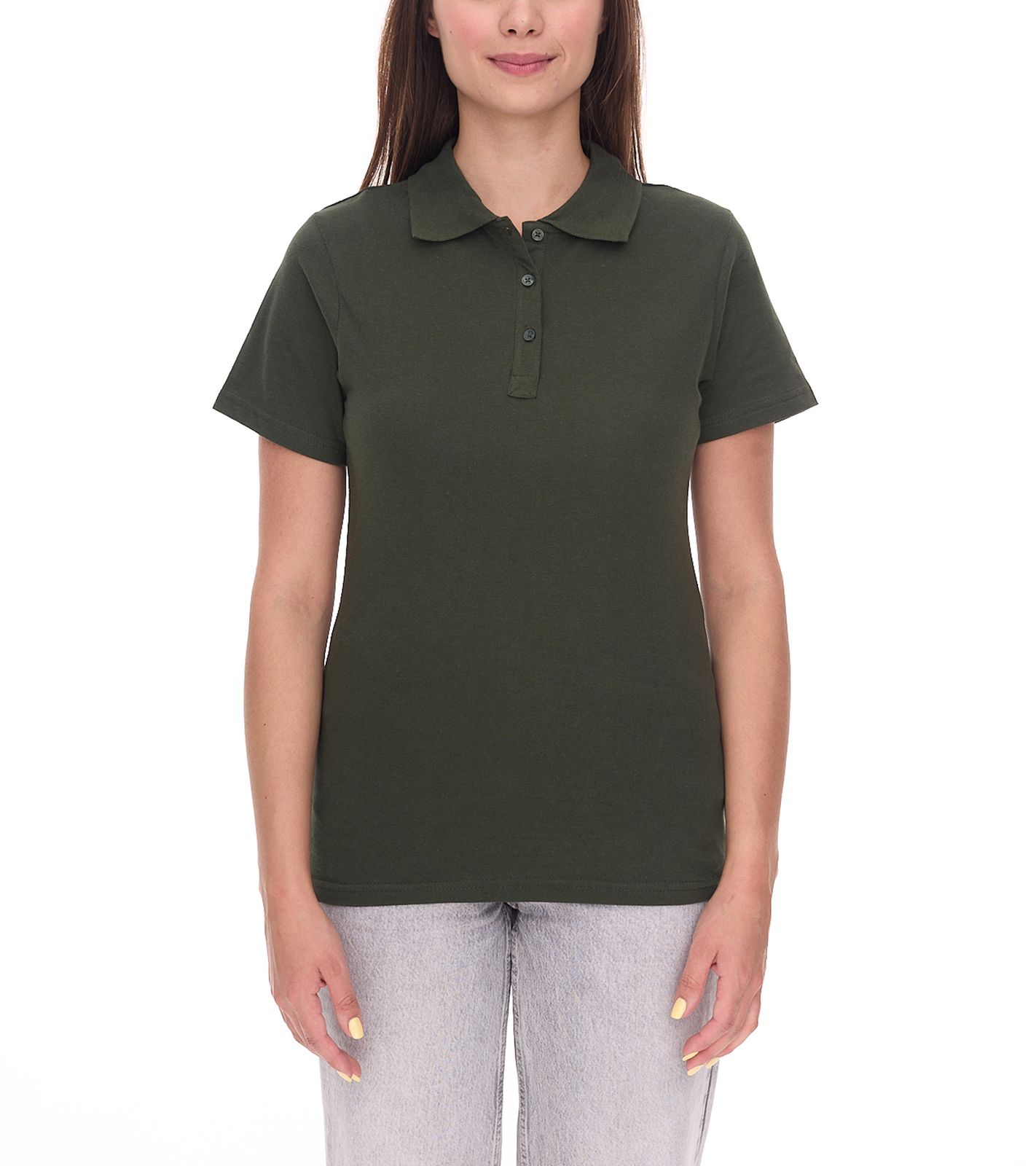 ELEVATE Helios Damen Polo-Shirt Baumwolle Polo-Hemd Pique-Strick 180 g/m&sup2; 3810770 Army Dunkel-Gr&uuml;n