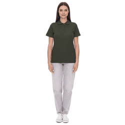 ELEVATE Helios Damen Polo-Shirt Baumwolle Polo-Hemd Pique-Strick 180 g/m² 3810770 Army Dunkel-Grün