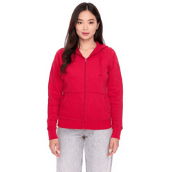 ELEVATE Theron Damen Sweat-Jacke mit 240 g/m2 Baumwoll-Sweater Kapuzen-Pullover Hoodie 3823025 Rot