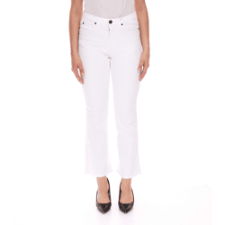 ARIZONA Damen Bootcut-Jeans modische High-Waist Denim-Hose im 5-Pocket-Style 205716 Weiß