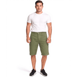 U.S. POLO ASSN. Herren Freizeit-Cargo Shorts leichte Freizeit-Shorts mit U.S. Polo Stickerei kurze Hose 143 68147 52661 149 Khaki