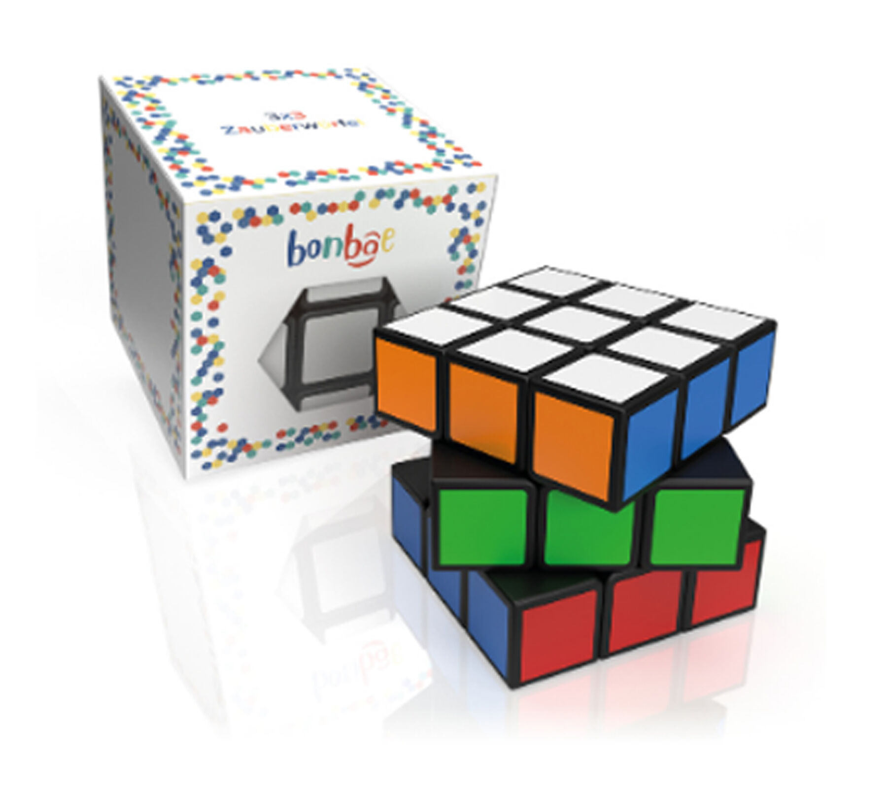 bonbae&nbsp;Zauberw&uuml;rfel 3x3 f&uuml;r Kinder und Erwachsene Puzzle-Spiel f&ouml;rdert Konzentration Logik und Geschick Lern-Spiel Schwarz/Bunt