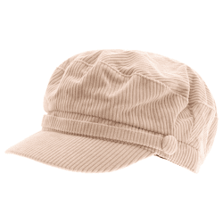 Baker-Boy-Mütze im Cord-Style Ballon-Mütze Kopfbedeckung Sommer-Cap Schirm-Mütze 4606M K248131 Beige