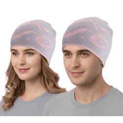 Orange County Choppers Beanie kuschelige Mütze mit Motorrad-Motiv Winter-Mütze Fan-Artikel 4052OCC Grau/Rosa