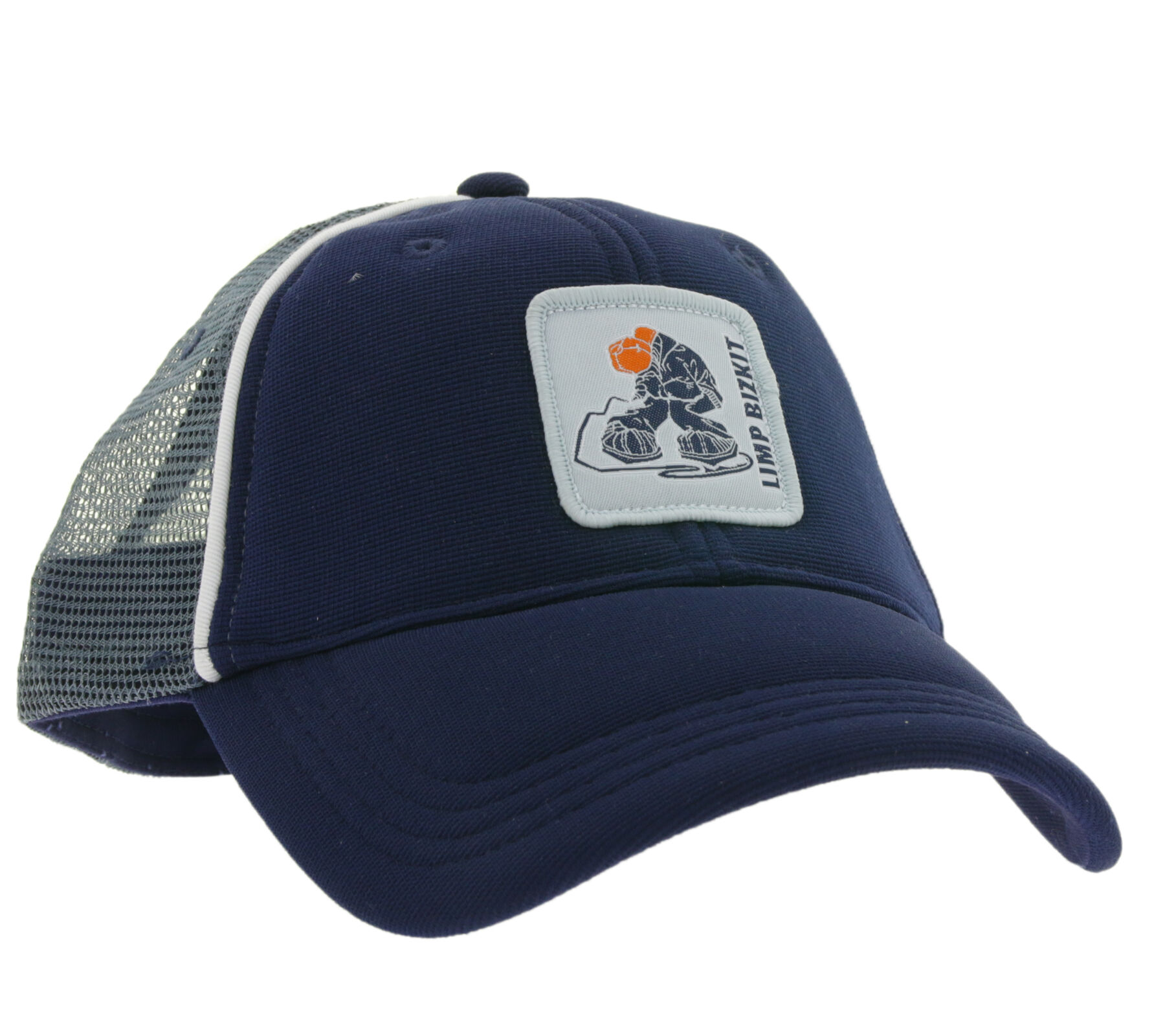 Limp Bizkit Unisex gr&ouml;&szlig;enverstellbare Base Cap mit atmungsaktiven Mesh-Einsatz Blau/Grau
