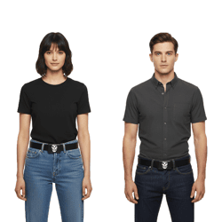 MISFITS Gürtel der Punk-Band für Damen und Herren mit aufgenähtem Schriftzug und Schnalle mit Patch Freizeit-Gürtel BT109172MIS Schwarz