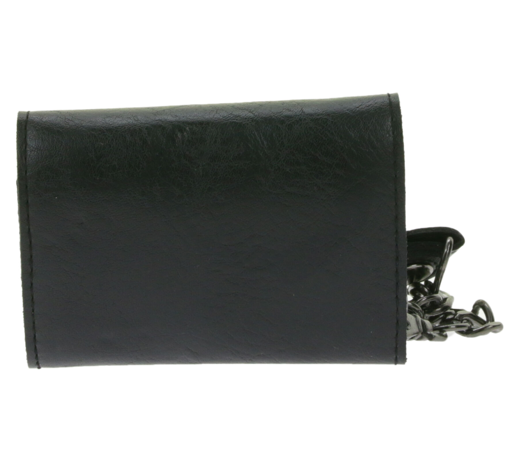 COHEED AND CAMBRIA Leder-Geldb&ouml;rse mit Logo-Motiv Metalldruckkn&ouml;pfen und Kette Rockiger Gothic-Style LW105544COH0 Schwarz/Gold