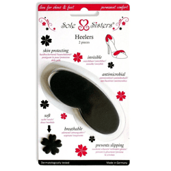 Sole Sister Heelers Stoßdämpfend und atmungsaktiv für High Heels Einlegesohle Schwarz/Grau