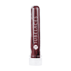 TubeLaces White Flat Schnürsenkel burgundy