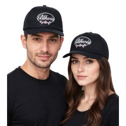 BLKVIS Script Roses Snapback Caps schwarz