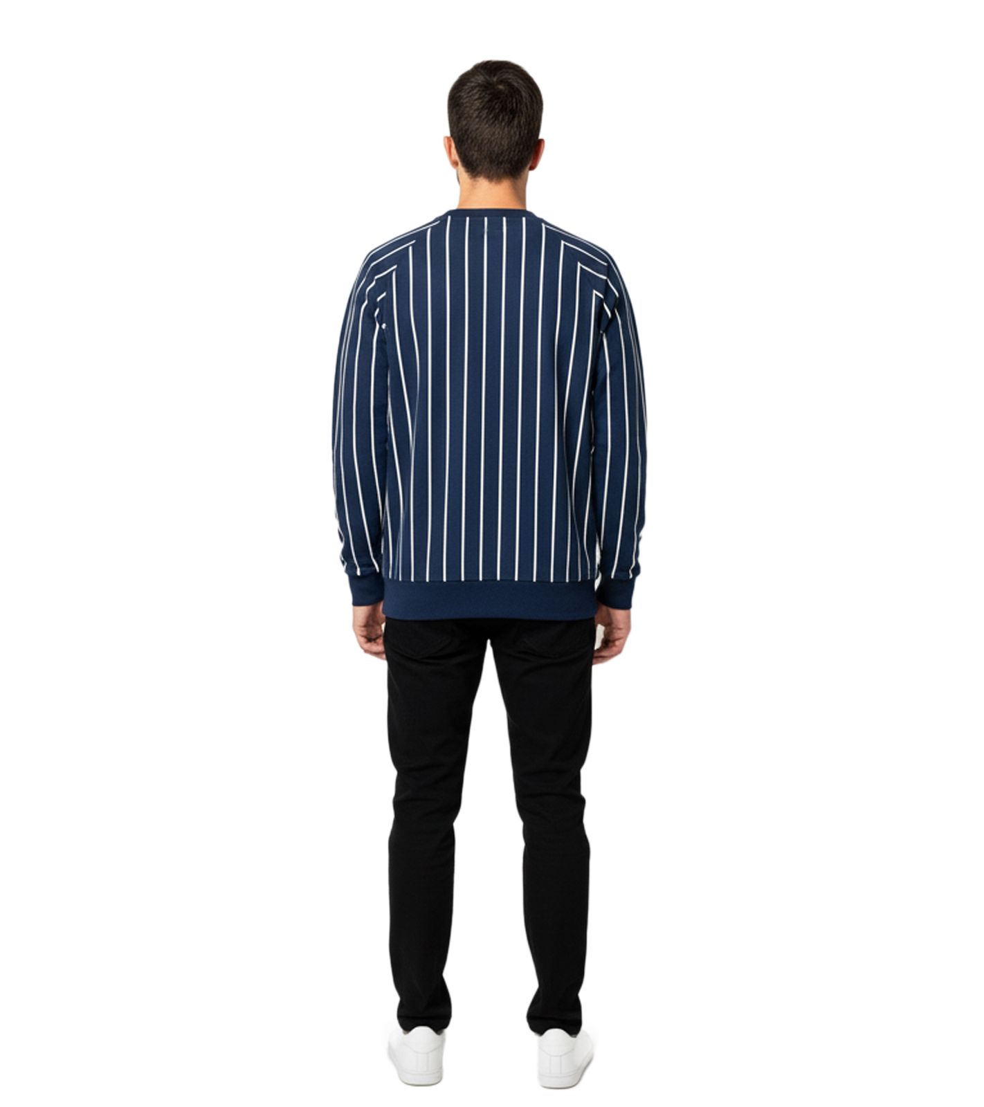 Futur Herren Raglan Crew Pin hochwertiger Sweatshirt-Pullover mit modernem Design und Raglan-&Auml;rmeln Blau/Wei&szlig;