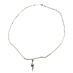 fainz Bolt Kette mit Blitz Edelstahl
