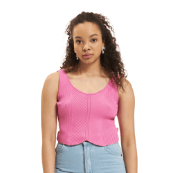 Sixth June Sommer Strick Tank Tops rosa