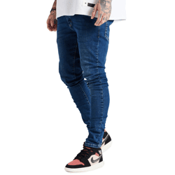 Sik Silk Denim Slim Fit Schmal geschnittene Jeans blau