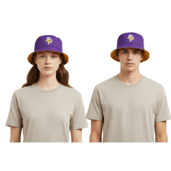 European League Of Football Wikingerhut Angler-Hut mit Minnesota Vikings-Logo Fan-Artikel lila