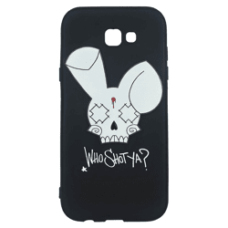 WHO SHOT YA? Bunny Logo Samsung Phone Case, Black, A7 2017/A720