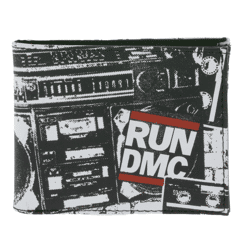 RUN DMC Stilvolle Band-Brieftasche mit auffälligen Motiv Gothic-Style LW112063DMC Schwarz/Rot/Weiß
