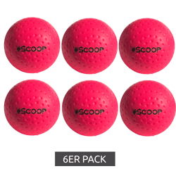 6er Pack SCOOP X-Treme Hockey Street-Balls mit Dimple-Design Hockeyball Sport-Ausrüstung NL266443 Rosa