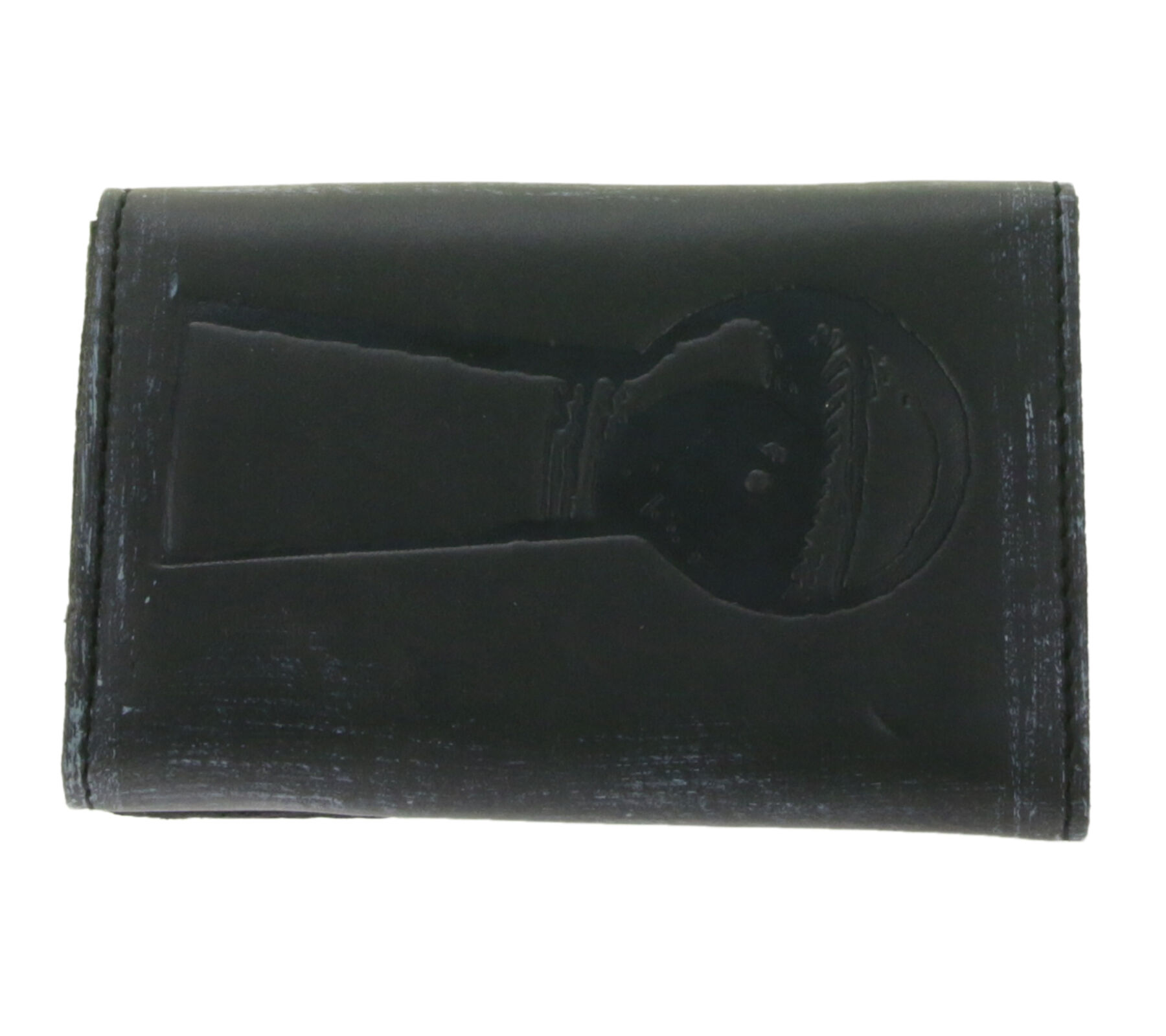 FALL OUT BOY Leder-Geldb&ouml;rse mit Logo-Motiv Metalldruckkn&ouml;pfen und Kette Rockiger Gothic-Style LW103557FOB0 Schwarz/Wei&szlig;