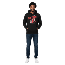 U.S. SPORT AMERICA Herren Hoodie mit Kapuze und großem Schriftzug Baumwoll-Hoodie Sommer-Pullover Freizeit-Hoodie Schwarz