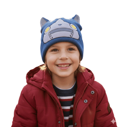 Yo-kai Watch Robonyan Beanie Strick-Mütze Kinder Kopfbedeckung mit Ohren KC302488YKW Blau