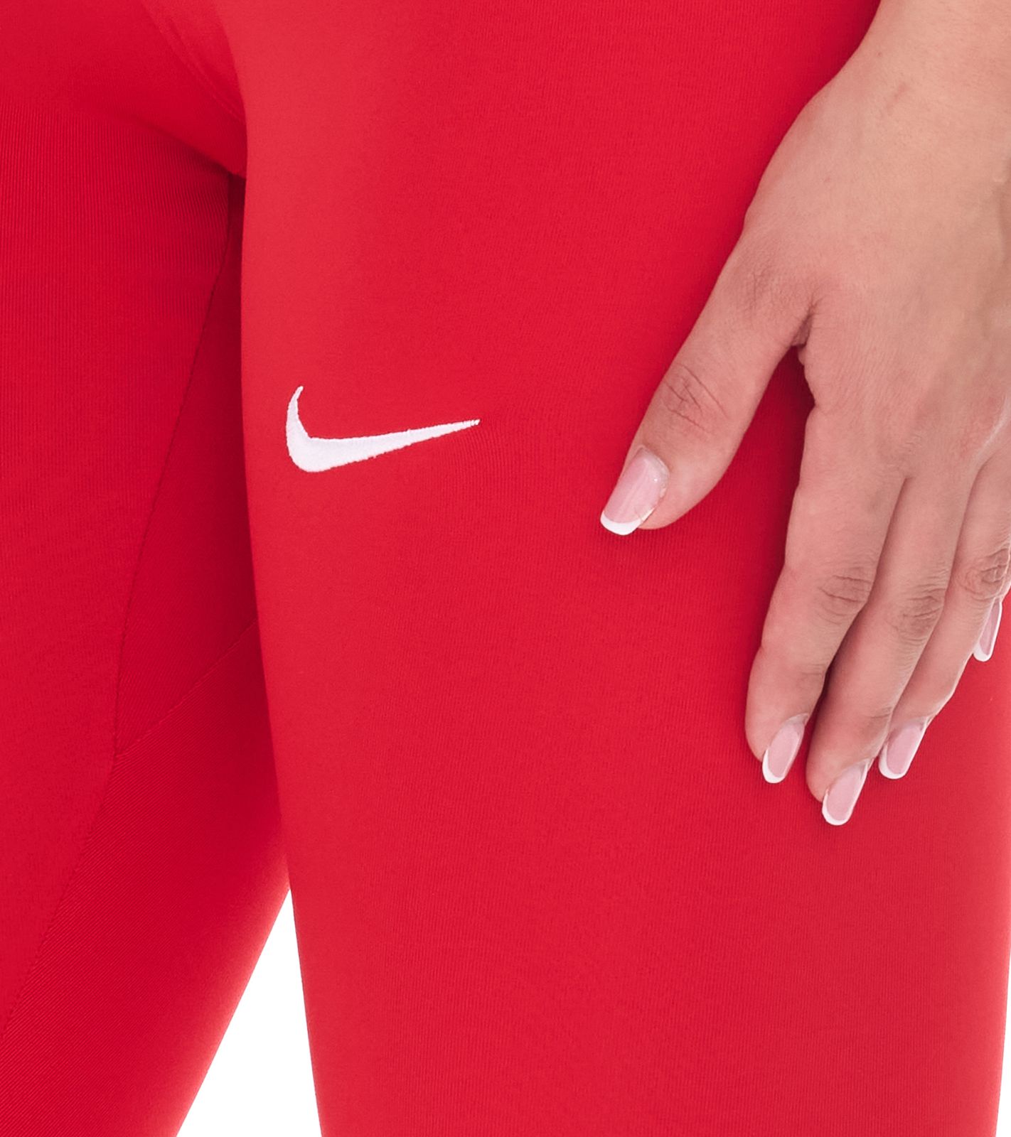 NIKE Sporttight Damen Trainings-Hose mit DRI-FIT-Technologie leichte Sport-Hose atmungsaktive Fu&szlig;ball-Hose Slim-Fit NT0314-657 Rot