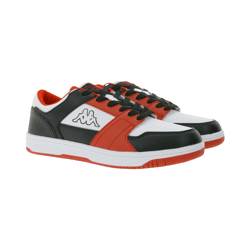 Kappa Logo Rernal 2 Herren Alltags-Sneaker Freizeit-Schuhe Schnür-Schuhe Trainings-Schuhe 341X2DW A00 Schwarz/Rot/Weiß
