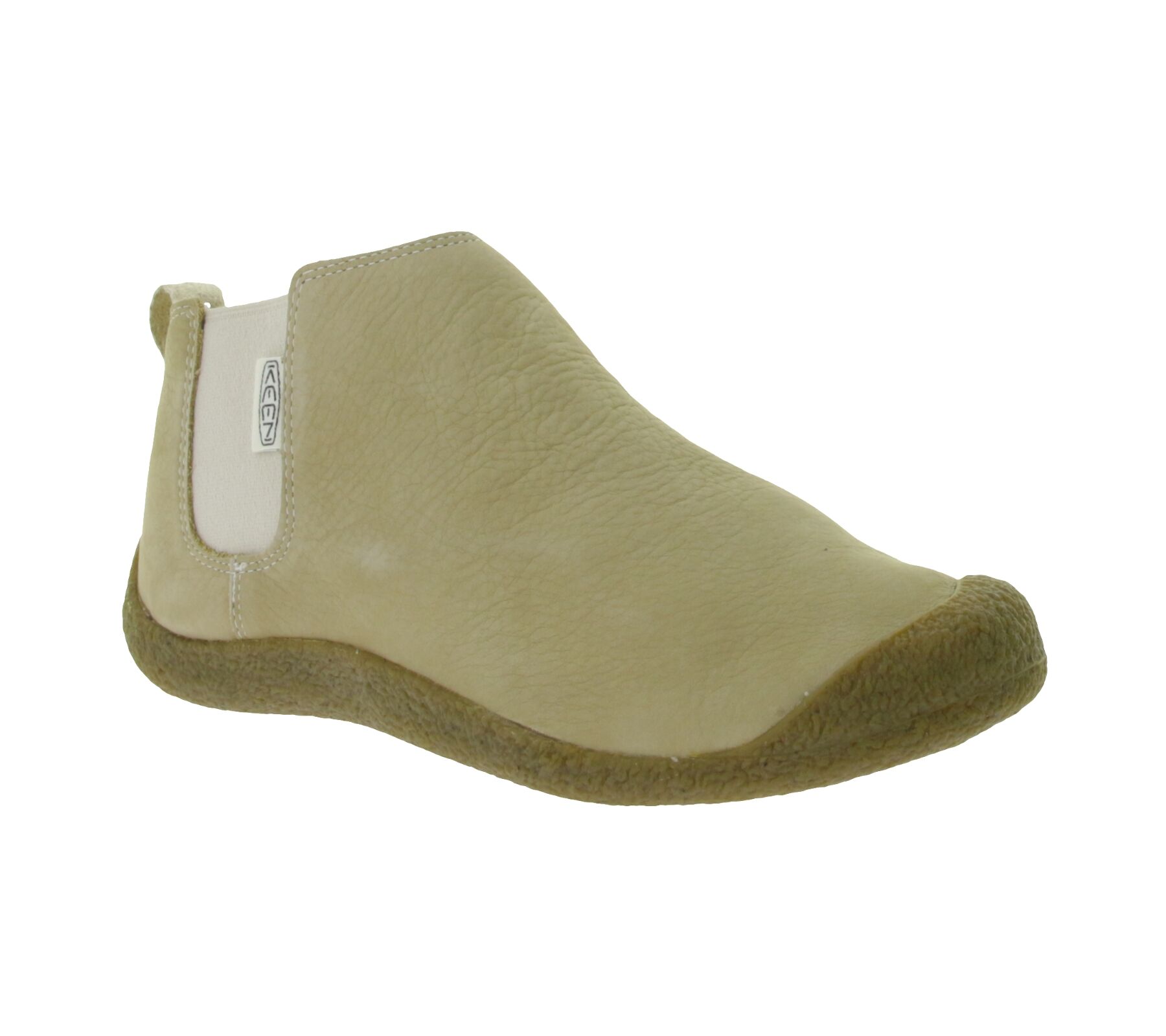 KEEN Mosey Chelsea Damen Stiefelette Echtleder Schlupf-Schuhe mit Wechselfu&szlig;bett 1026453 Beige