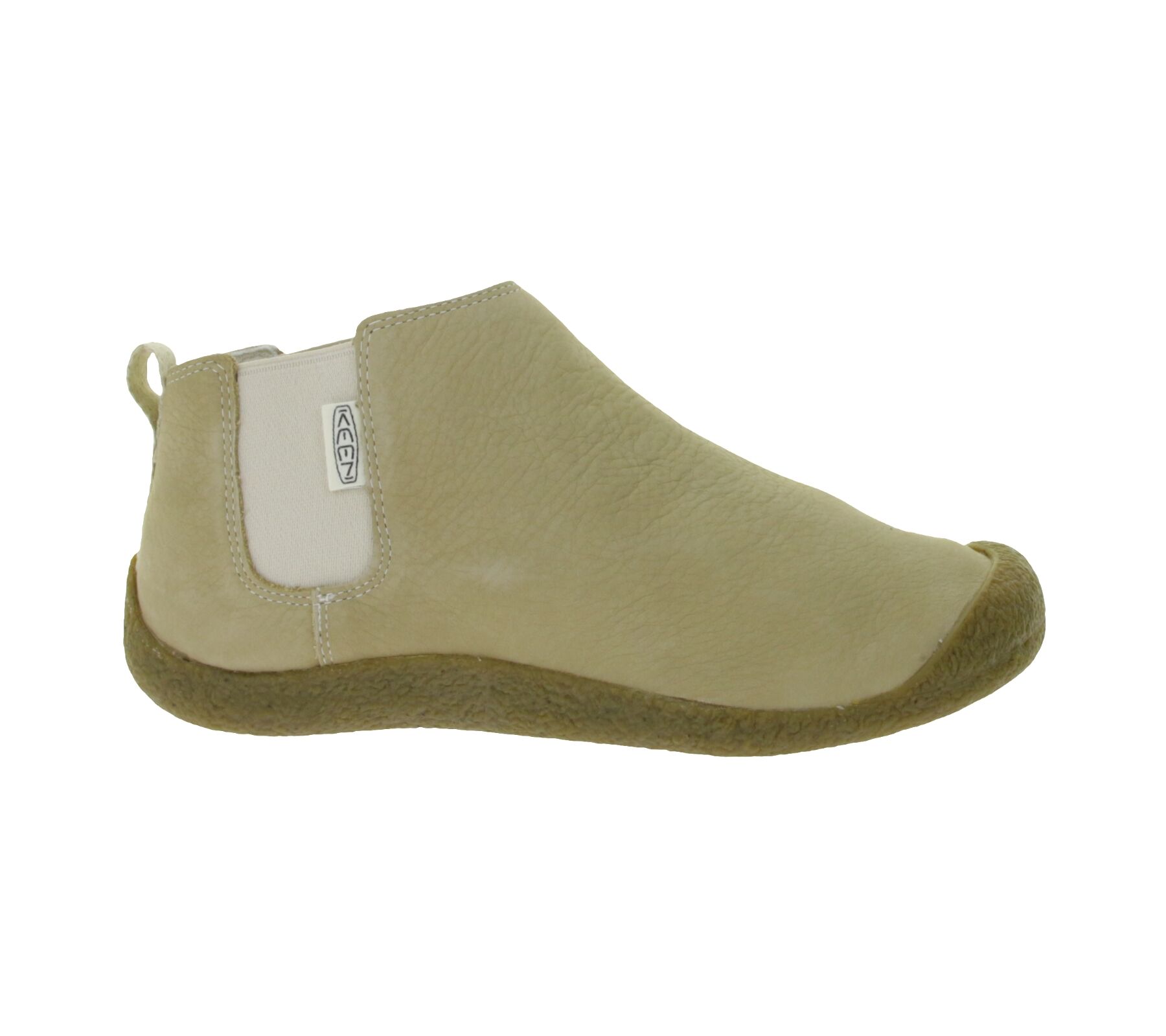 KEEN Mosey Chelsea Damen Stiefelette Echtleder Schlupf-Schuhe mit Wechselfu&szlig;bett 1026453 Beige