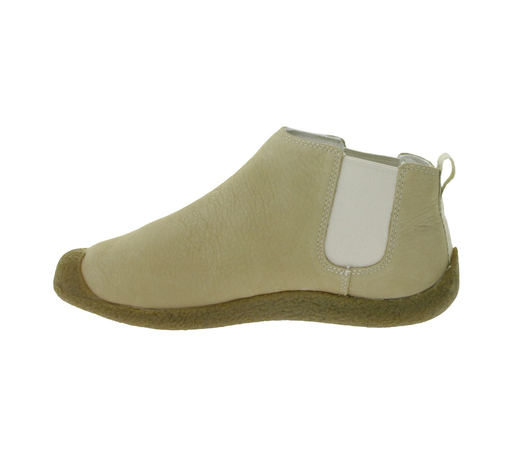 KEEN Mosey Chelsea Damen Stiefelette Echtleder Schlupf-Schuhe mit Wechselfu&szlig;bett 1026453 Beige