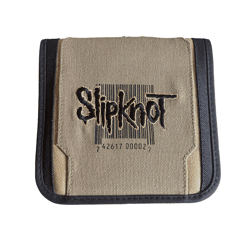 Slipknot CD-Tasche für 24 CD´s CD-Hülle Metal-Band CD-Sammler CD-Schutz Schwarz/Beige