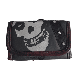 Misfits Stilvolle Band-Brieftasche mit Totenkopf-Motiv Portemonnaie GW108443MIS Schwarz/Weiß