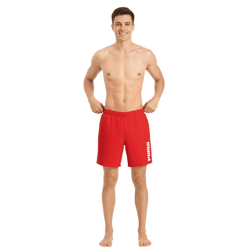 Puma Herren Bade-Shorts Sommer-Shorts mit Taschen stylische Schwimm-Hose Bademode 907002016 002 Rot