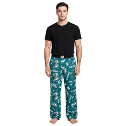 RE:COVERED X NFL Philadelphia Eagles Loungepants Herren Schlafanzug-Hose mit Team-Logo Baumwolle Pyjama-Hose RCNFL1461 Midnight-Grün