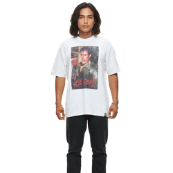 RE:COVERED X Studio Canal Herren T-Shirt EVIL DEAD 2 Baumwoll-Shirt mit großem Print Rundhals-Shirt RCSTC127 Weiß